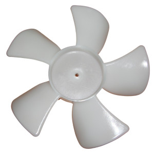 Appli Parts APFB-450Aspa Plastica Para Motor Evaporador de Nevera Refrigerador, 4 pulg, Rotacion CCW, Eje de 1/8 pulg, 5 Aletas, Sirve WR60X114AP,317