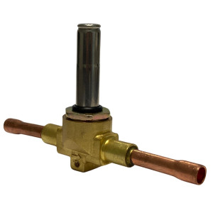 Appli Parts APSOV-14CS Valvula Solenoide Cuerpo 1/4 pulg ODF Soldable, normalmente cerrada NC, Bobina no incluida, para refrigerante tipo CFC HCFC y HFC