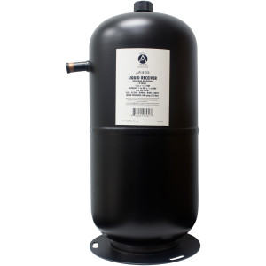 Appli Parts APLR-08 Tanque Recibidor de Liquido 8 litros 1/2 pulg ODF Entrada x 1/2 pulg ODF Salida conexion Rotolock 1 pulg SAE x 1/2 pulg ODF