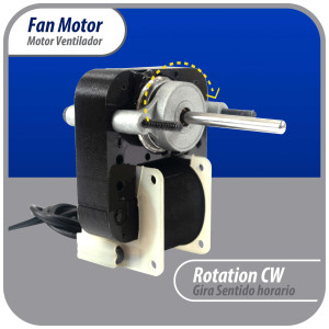 Appli Parts APFM-670 1/130 Hp Motor Ventilador, 110 V, 50/60 Hz, 3000 rpm, rotacion Reversible, Kit Universal, eje 3/16 pulg x 1-1/4 pulg largo, incluye 2 Aspa 4 y 5.5 pulg Certificado UL E479056 Remplaza NUV-670, SM670